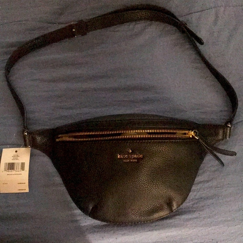 Kate Spade Fanny Pack, Brand New with Tags, Black Leather